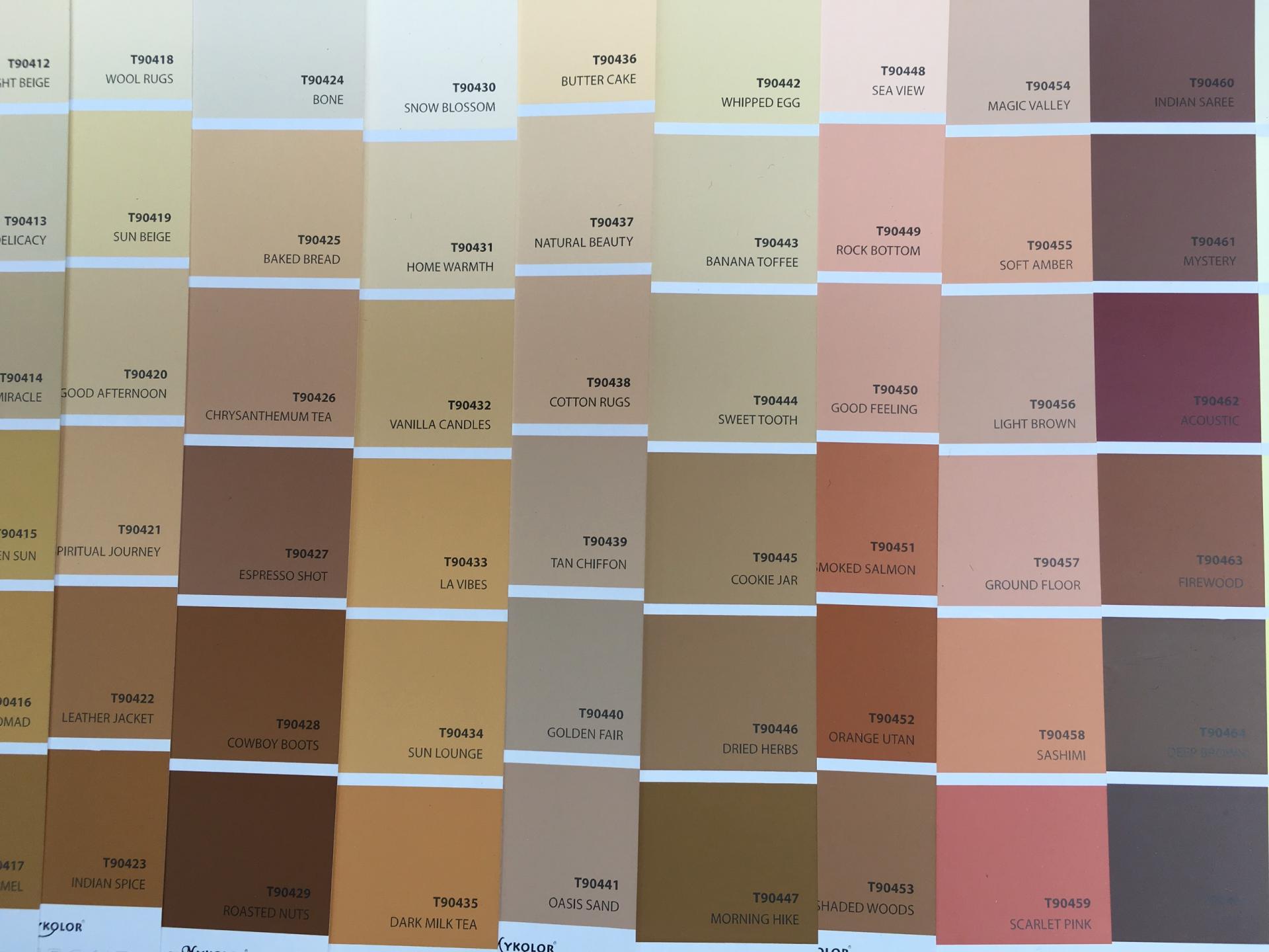 Gam nâu của màu sơn mykolor